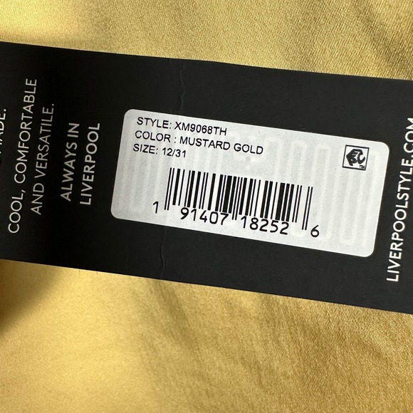NWT Liverpool Los‎ Angeles Johnny Shorts Mustard Gold Women's 12 Fall Resortwear - Picture 3 of 8